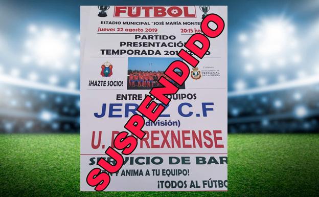 Suspendido el partido previsto para hoy, Frexnense - Jerez