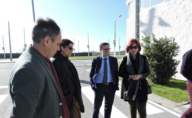 El presidente de la diputación de Badajoz, Miguel Ángel Gallardo visita Fregenal