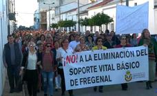 Fregenal y su comarca se manifiesta contra los recortes sanitarios