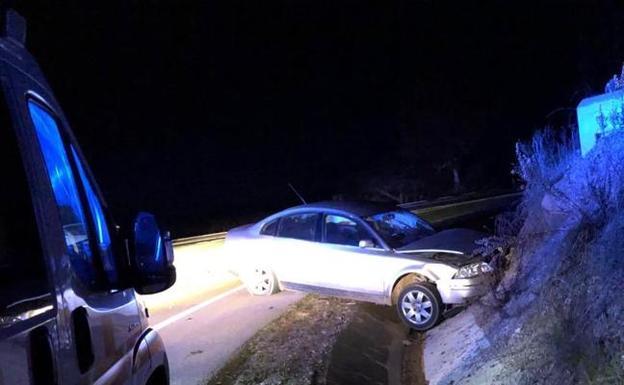 Dos heridos en una colisión de dos coches en las cercanías de Fuente de Cantos