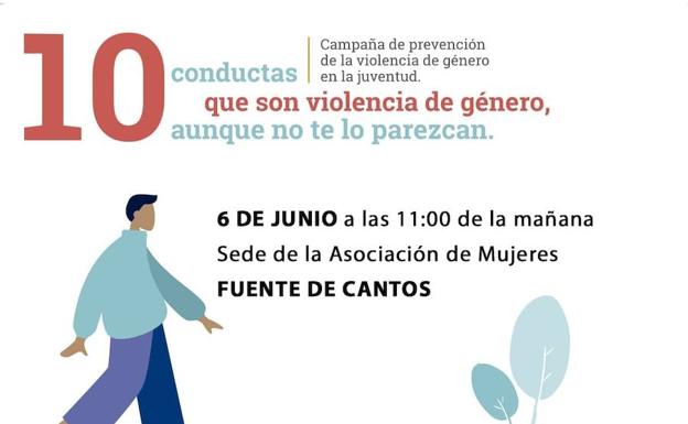 El 6 de junio, actividad para prevenir la violencia de género entre la juventud