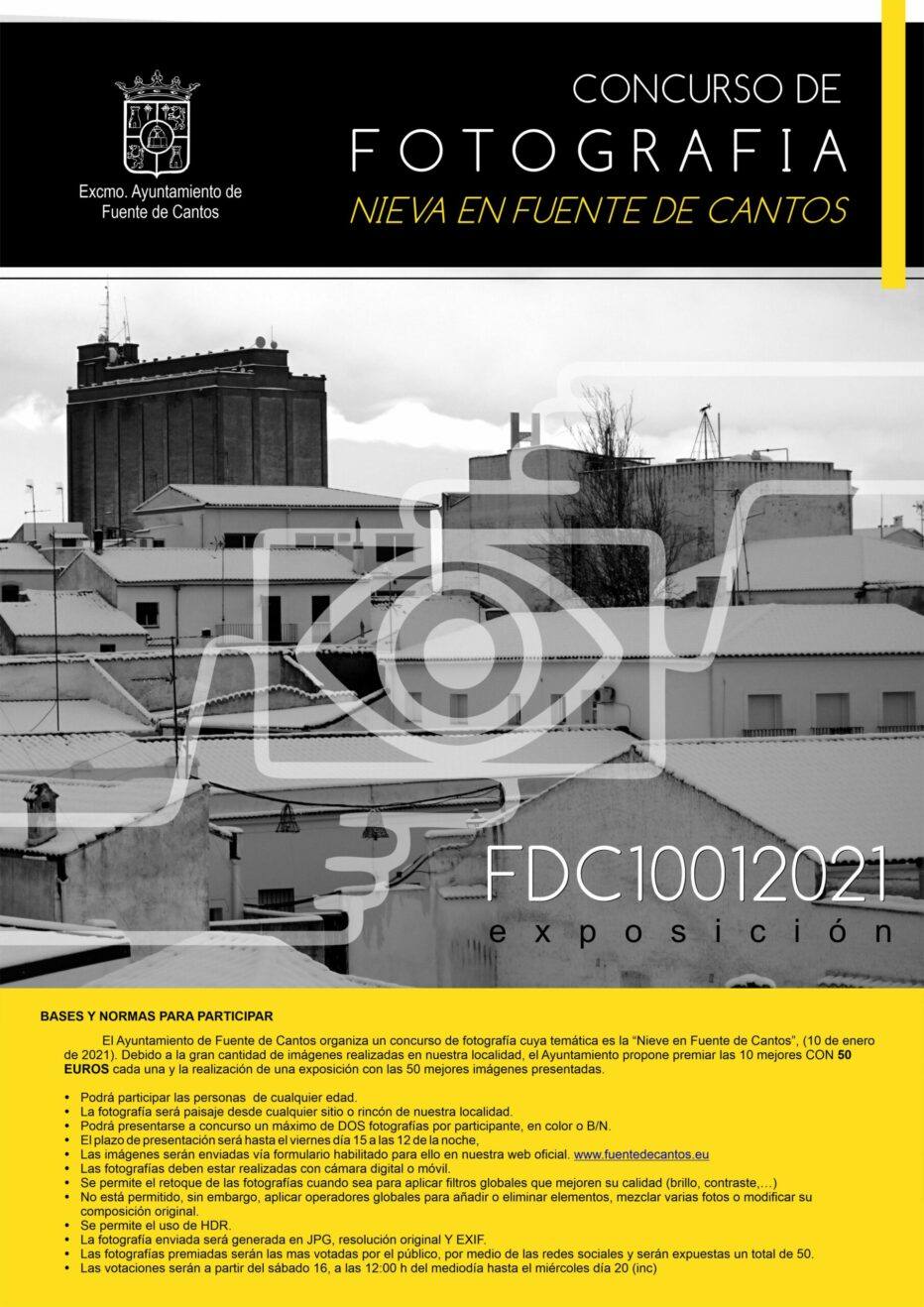 Nuevo concurso de fotografía 'Nieve en Fuente de Cantos'