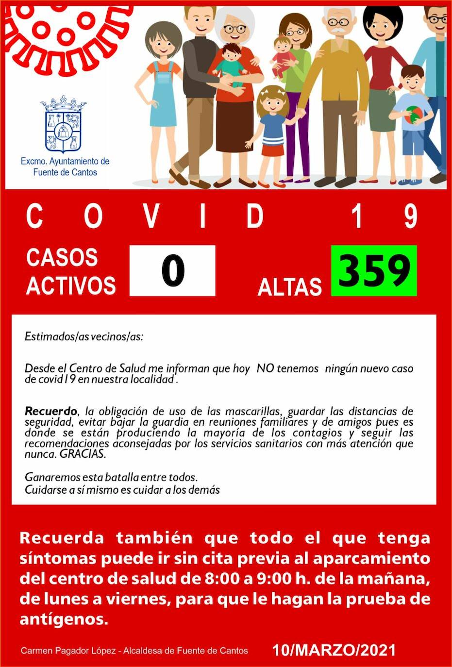 El municipio, libre de COVID-19