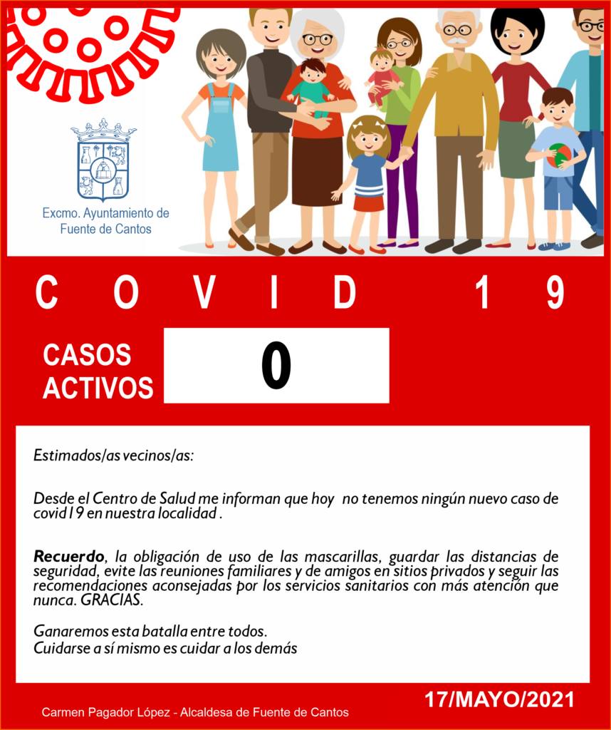 Vuelta a los 0 casos en Fuente de Cantos