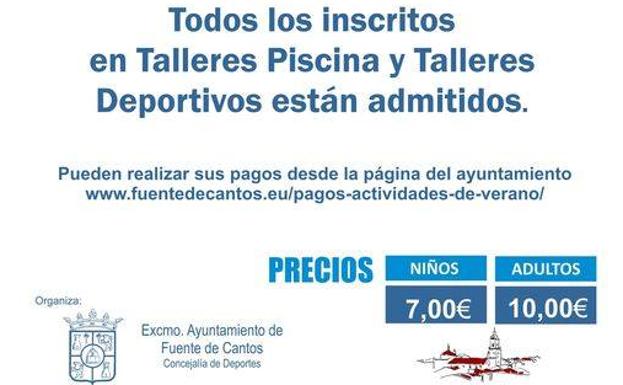 Admitidos todos los inscritos en los talleres de verano