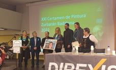 Carmen Pagador, alcaldesa de Fuente de Cantos, galardonada como 'Extremeña del año' en la entrega de premios del XXI Certamen Internacional de Pintura «Zurbarán» de Badalona