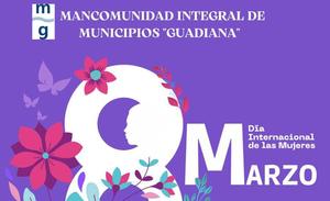 Parte del cartel anunciador de la mancomunidad Guadiana conmemorando el 8 de marzo.