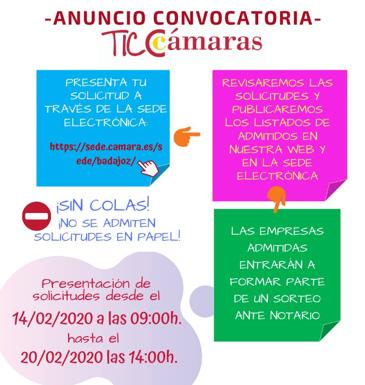 Abierto el plazo de ayudas de la Cámara Oficial de Comercio, hasta el jueves 20 de febrero