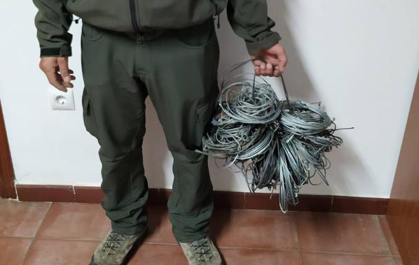 Agentes del Medio Natural decomisan «lazos sin frenos» en las inmediaciones de la Reserva Regional de Caza de Cíjara