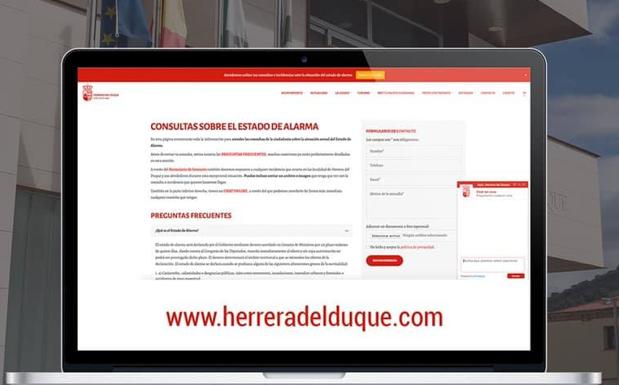 Herrera del Duque crea una plataforma on line para resolver dudas del estado de alarma