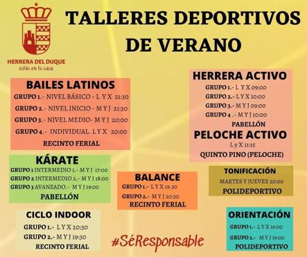 Abierto el plazo de matrícula de los Talleres deportivos de verano