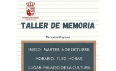 El Taller de Memoria comienza el 6 de octubre