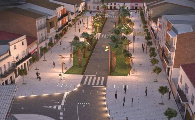 El proyecto del Paseo de las Palmeras, el «Paseillo» elegido para representar a Extremadura en los premios nacionales de urbanismo
