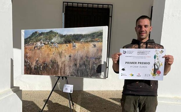 Pedro Menez de Apedrete consigue el primer premio de pintura de la II edición del Encuentro de Pintores