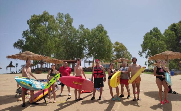 Realizados varios simulacros en la Playa de Peloche