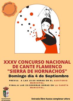 Publicadas las bases del XXXV Concurso Nacional de Cante Flamenco «Sierra de Hornachos» que repartira 2.700 € en premios