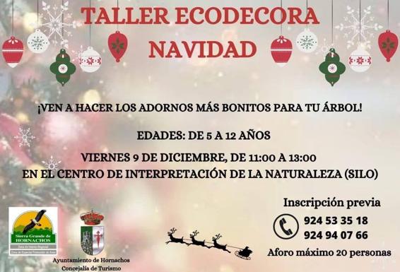 Este viernes Taller «Ecodecora», para hacer adornos de Navidad con materiales reciclados