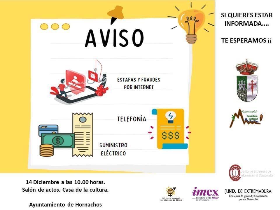 La Mancomunidad Tierra de Barros organiza en la Casa de la Cultura una charla sobre «Estafas y Fraudes por Internet»