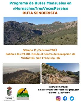 Nueva «Ruta Guiada», por la Sierra de Hornachos, el próximo sábado 11 de febrero