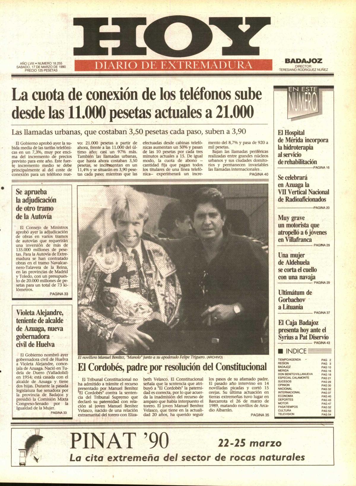 Tal día como hoy en 1990