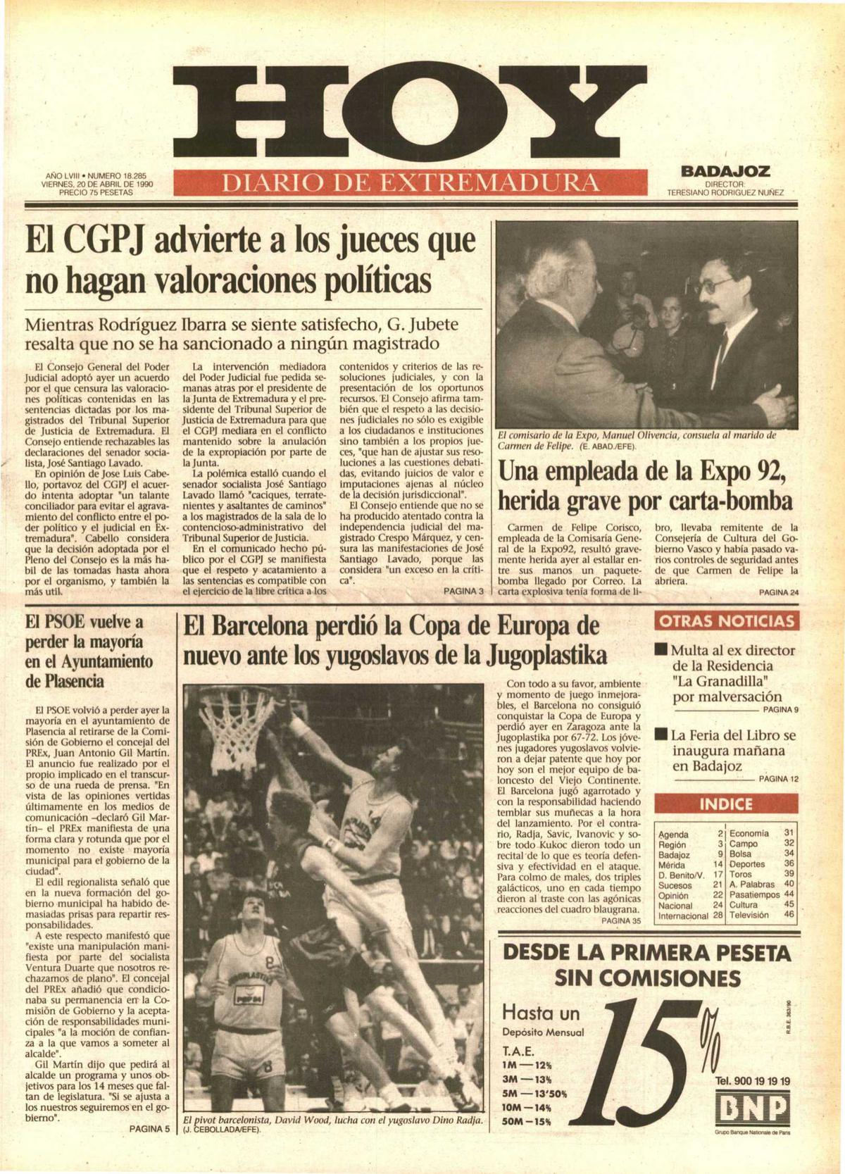 Tal día como hoy en 1990