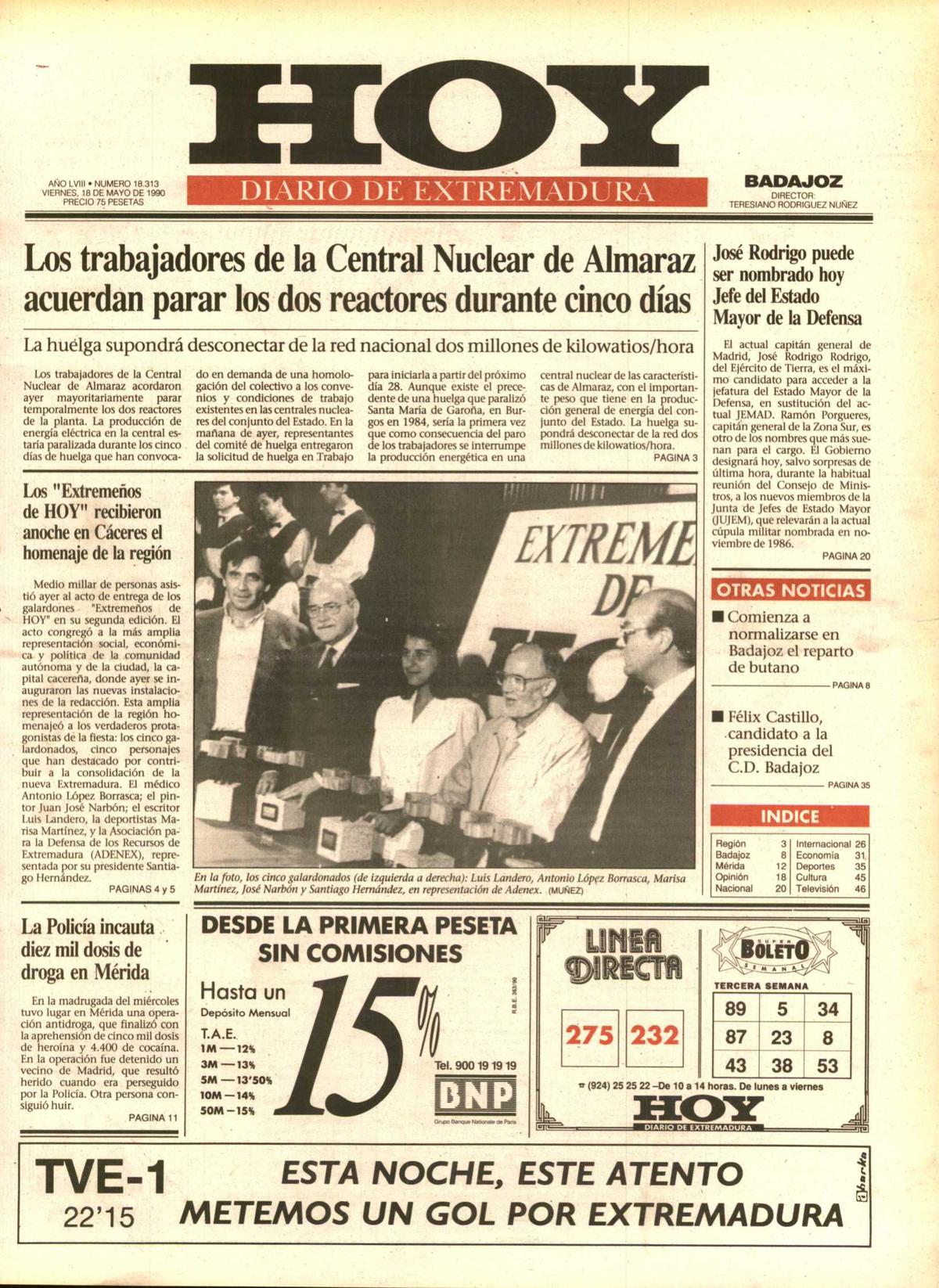 Tal día como hoy en 1990