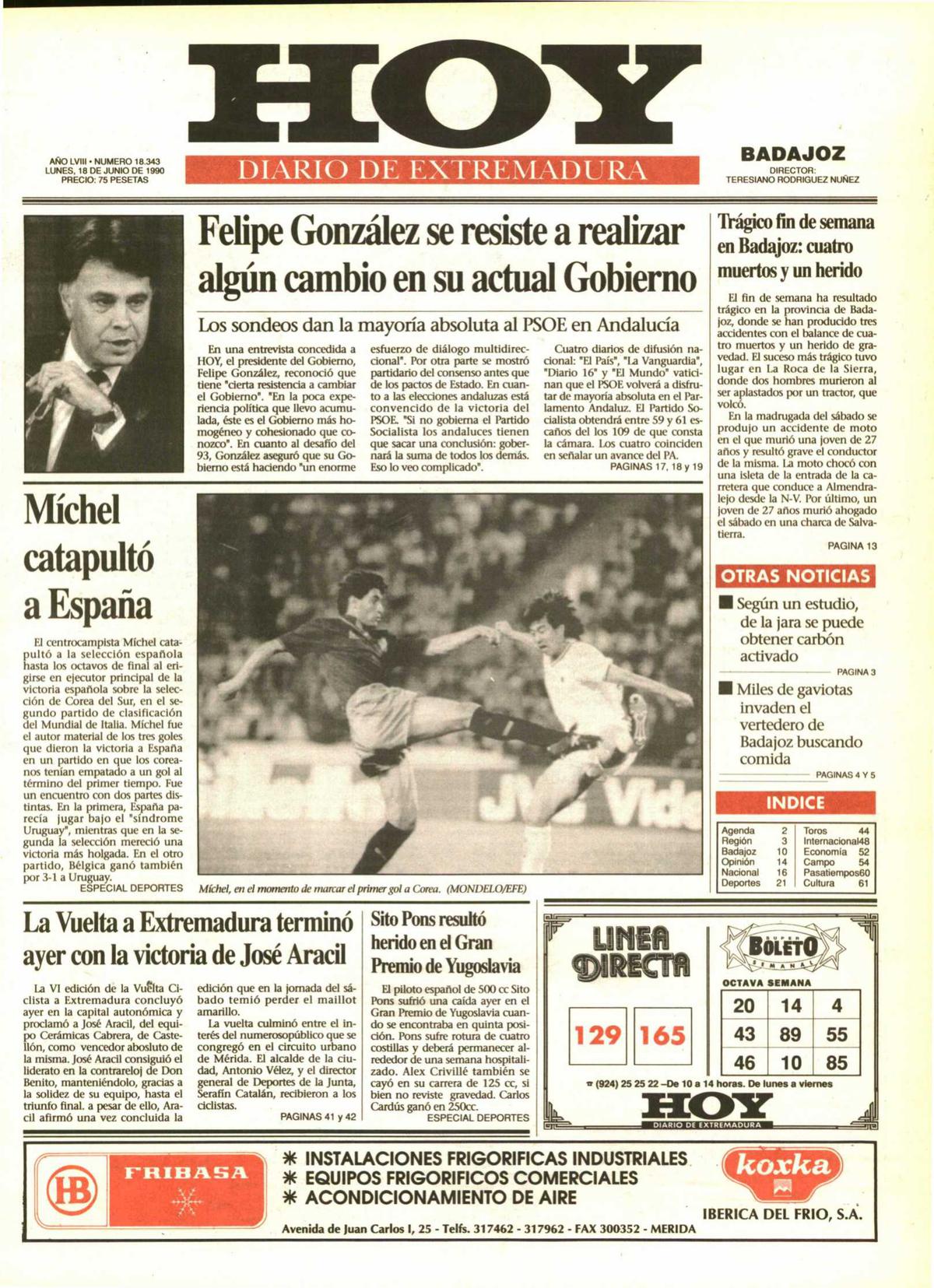 Tal día como hoy en 1990