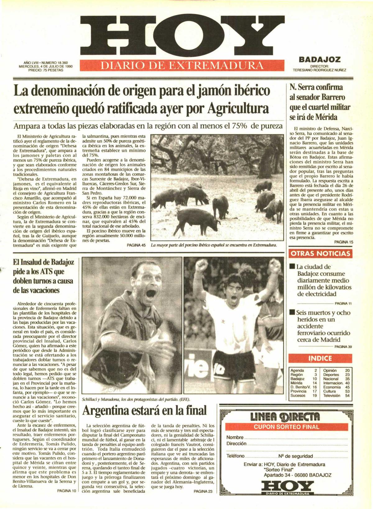 Tal día como hoy en 1990