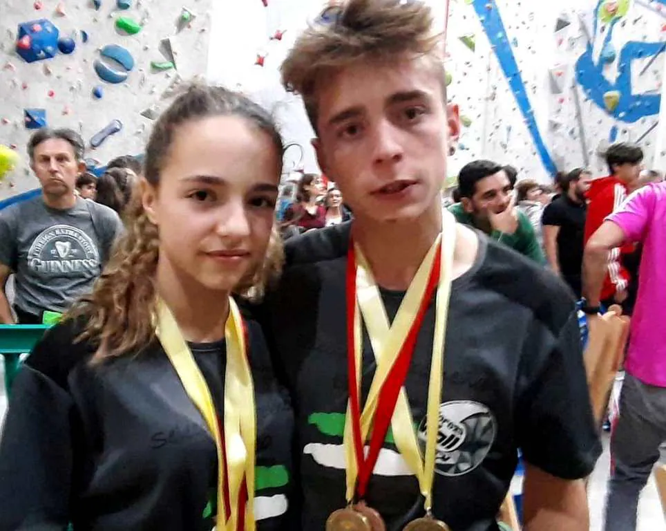 Los hermanos Pablo y Andrea Rodríguez, oro en el Campeonato de España de Escalada 2019