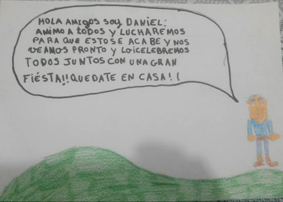 Los chicos y chicas de Aspace animan a quedarse en casa