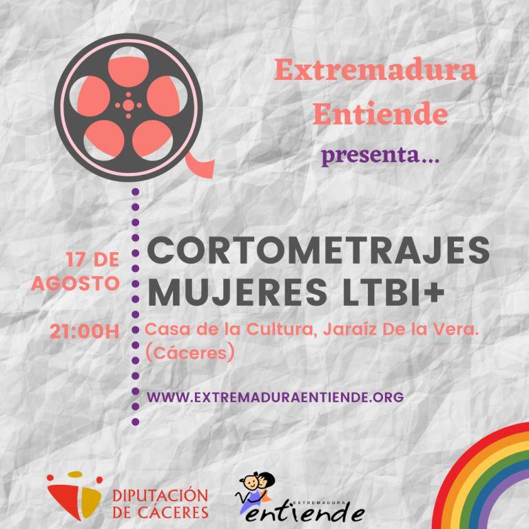 Este martes, en la Casa de la Cultura, proyección de cortometrajes mujeres LTBI+