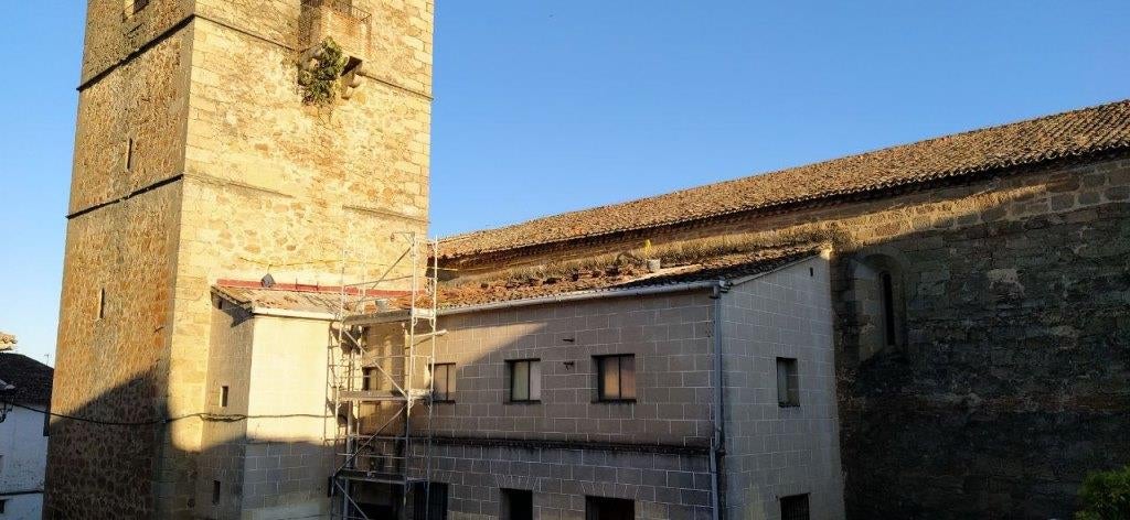 Las aves originan goteras en la iglesia de Santa María