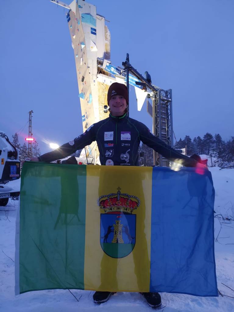 El jaraiceño Pablo Rodríguez, quinto en la Copa de Europa de Escalada en Hielo