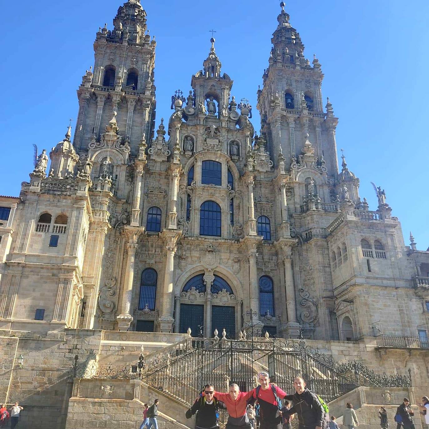 Reto conseguido: Alán, Ángel Luis, Fermín y Miguel Ángel llegan a Santiago de Compostela