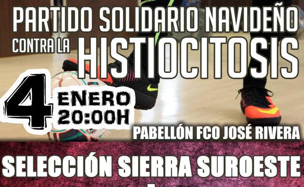 Este viernes, partido de fútbol sala solidario contra la Histiocitosis