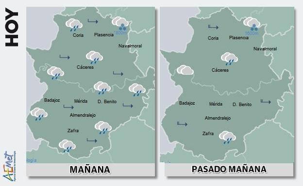 La lluvia será protagonista el fin de semana en Extremadura