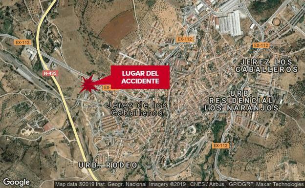 Herido con policontusiones un motorista tras caer por un pequeño barranco en Jerez