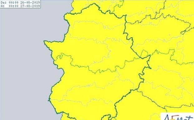 La alerta amarilla por tormentas se amplía este lunes a toda la región