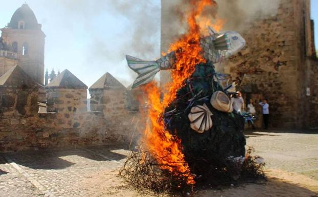 Mucha afluencia de público a la quema de la sardina en el culmen del Carnaval jerezano