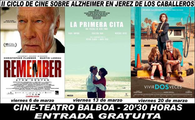 Este viernes comienza en Jerez el II Ciclo de cine sobre la enfermedad de Alzheimer
