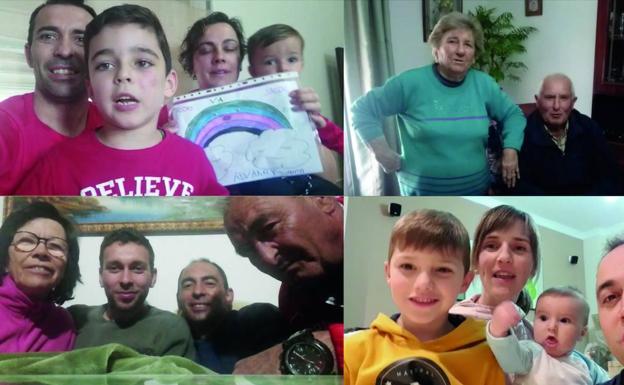 Los vecinos de La Bazana llaman a la responsabilidad unidos desde casa
