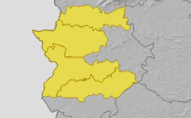 El 112 activará este martes la alerta amarilla por fuertes tormentas en Extremadura