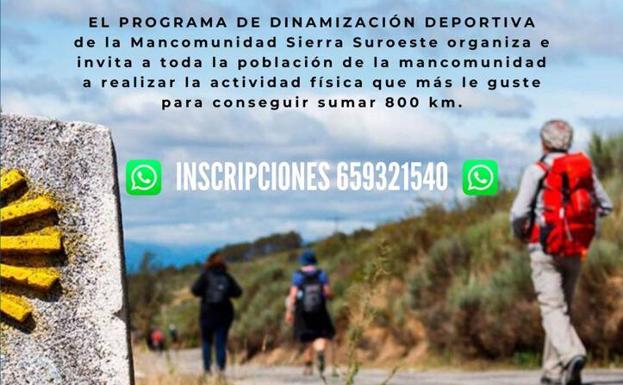 La Mancomunidad Sierra Suroeste propone el reto deportivo 800kCaminoSantiago