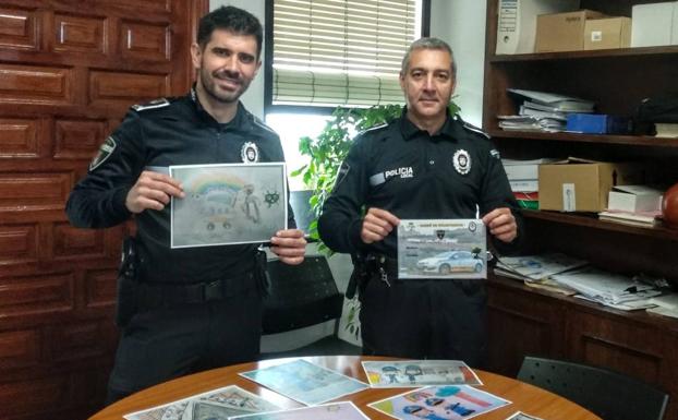 Los más pequeños agradecen con sus dibujos la labor de la Policía Local en la lucha contra la COVID-19