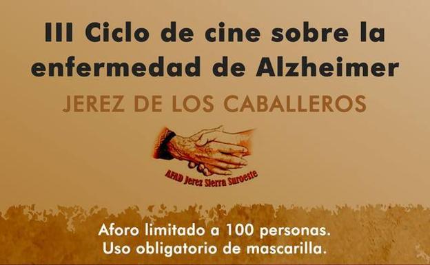 III Ciclo de cine sobre la enfermedad de Alzheimer en Jerez los días 4, 11 y 18 de septiembre