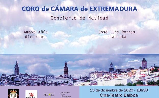 El Coro de Cámara de Extremadura ofrece este domingo, en el cine-teatro Balboa, un Concierto de Navidad