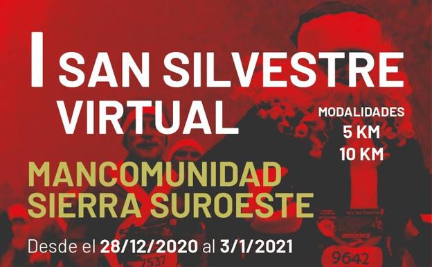 La Mancomunidad Sierra Suroeste organiza su 'I San Silvestre Virtual', del 28 de diciembre al 3 de enero