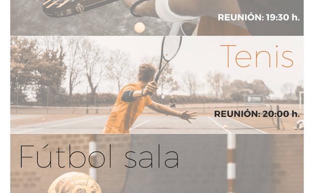 Abierto el plazo de inscripción de las ligas municipales de pádel, tenis y fútbol sala
