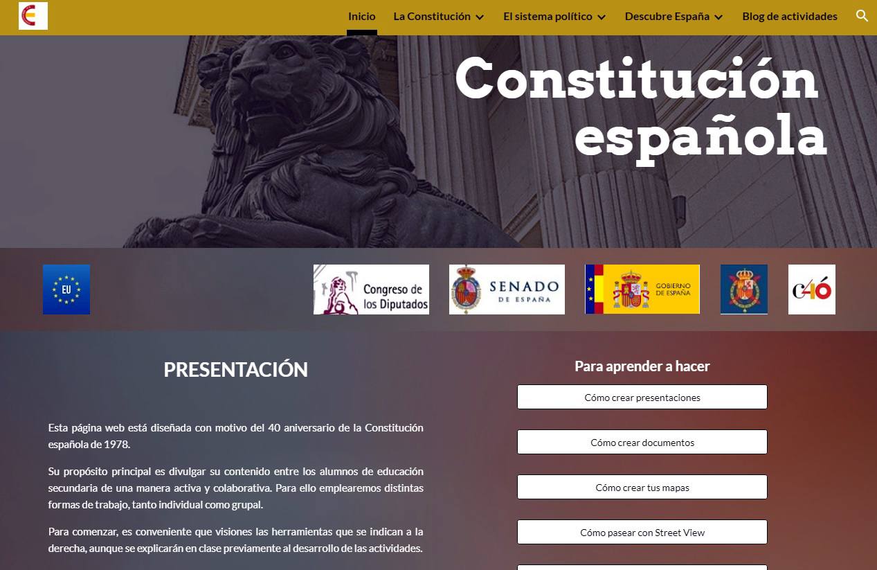 El Instituto Tierrablanca publica una web sobre la Constitución