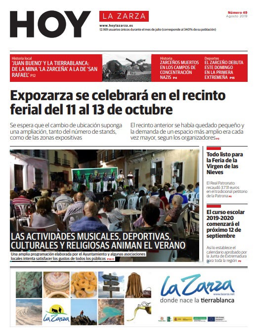 Este viernes sale el periódico de julio y agosto